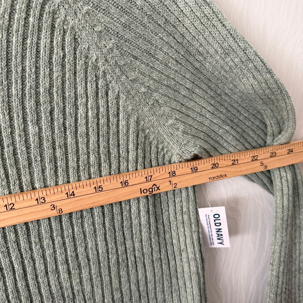 Old Navy Mock Neck Sweater Womens XL Green NEW Ribbed Raglan Pullover 771201 - Picture 7 of 7